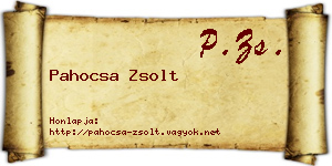 Pahocsa Zsolt névjegykártya